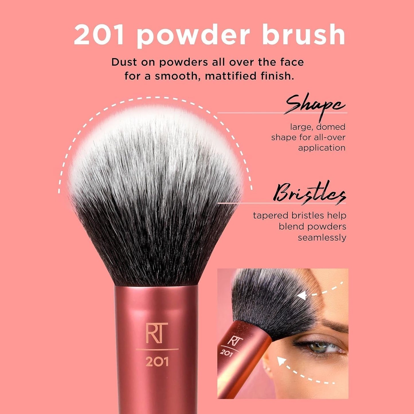 Real Techniques Ultra Plush Powder Makeup Brush - flawless 01401