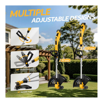 GEVEELIFE Brushless Electric Weed Wacker String Trimmer Weed Eater and Edger 15"