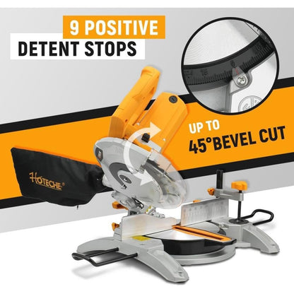 8-1/4 inch Compound Miter Saw, 2-in-1 Miter/Table Saw with Precision Laser Align