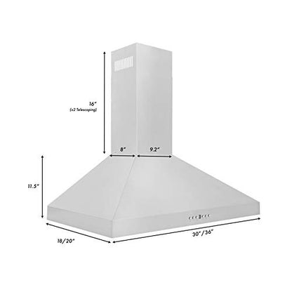 Z Line KB-30 30" 760 CFM Wall Mount Range Hood