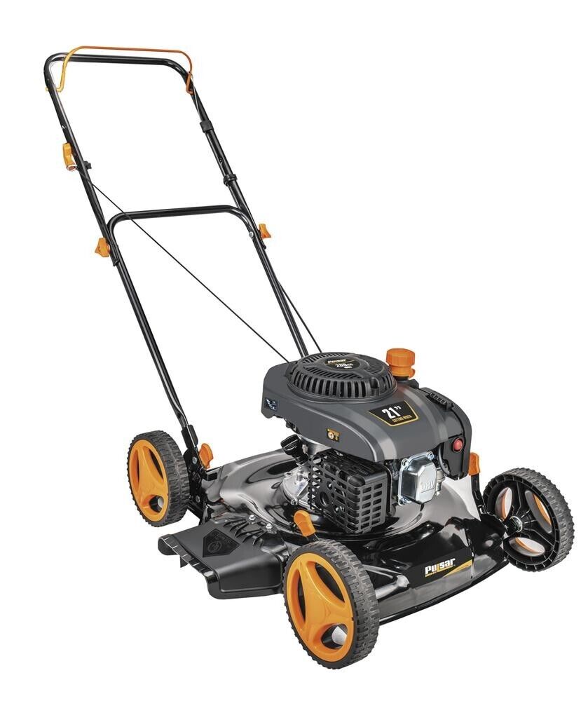 Pulsar 21" Cutting Path Gas-Powered Lawn Mower with Side Discharge & 5 Position