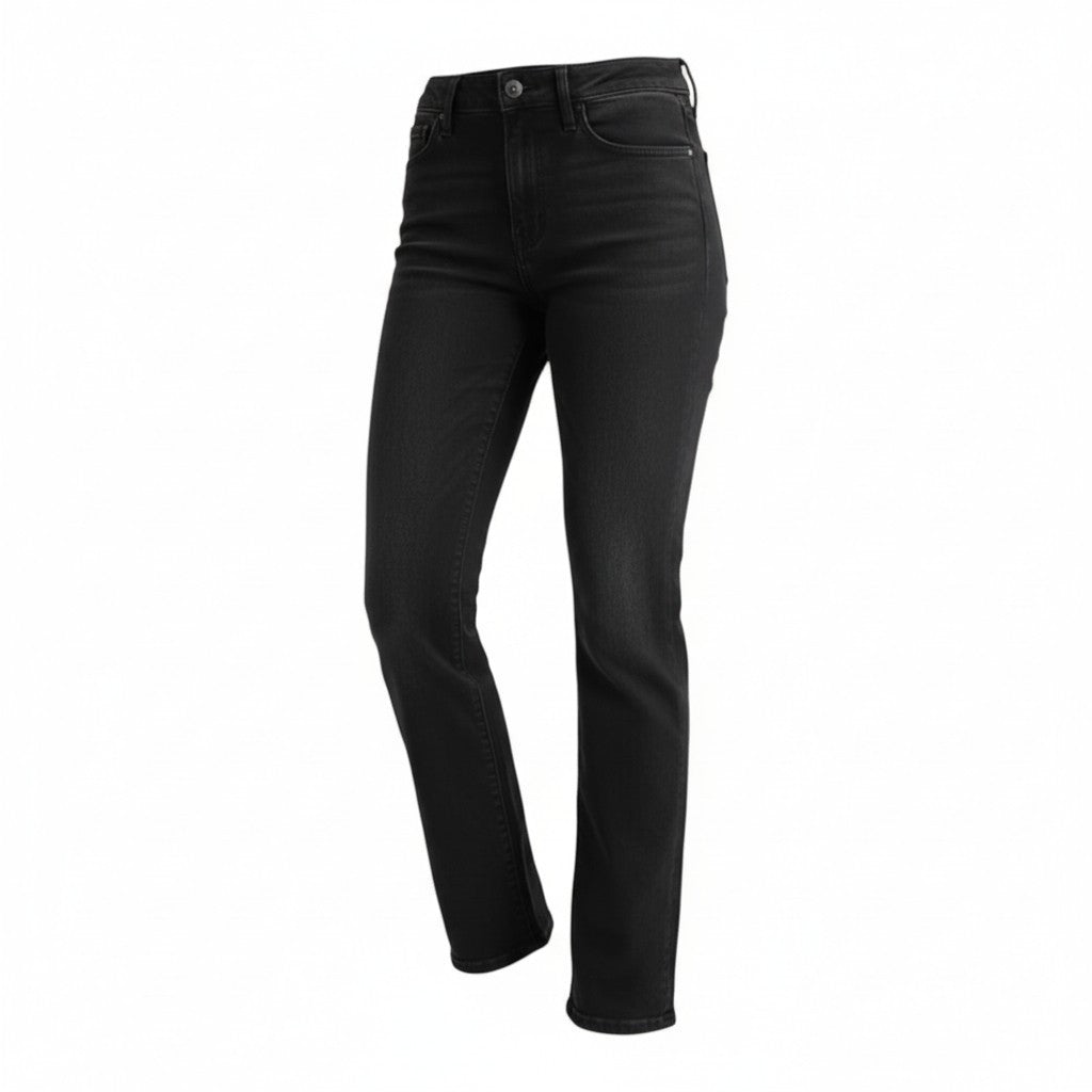 LIZ CLAIBORNE LANA HIGH RISE STRAIGHT LEG BLACK WASH DENIM JEANS - NWT