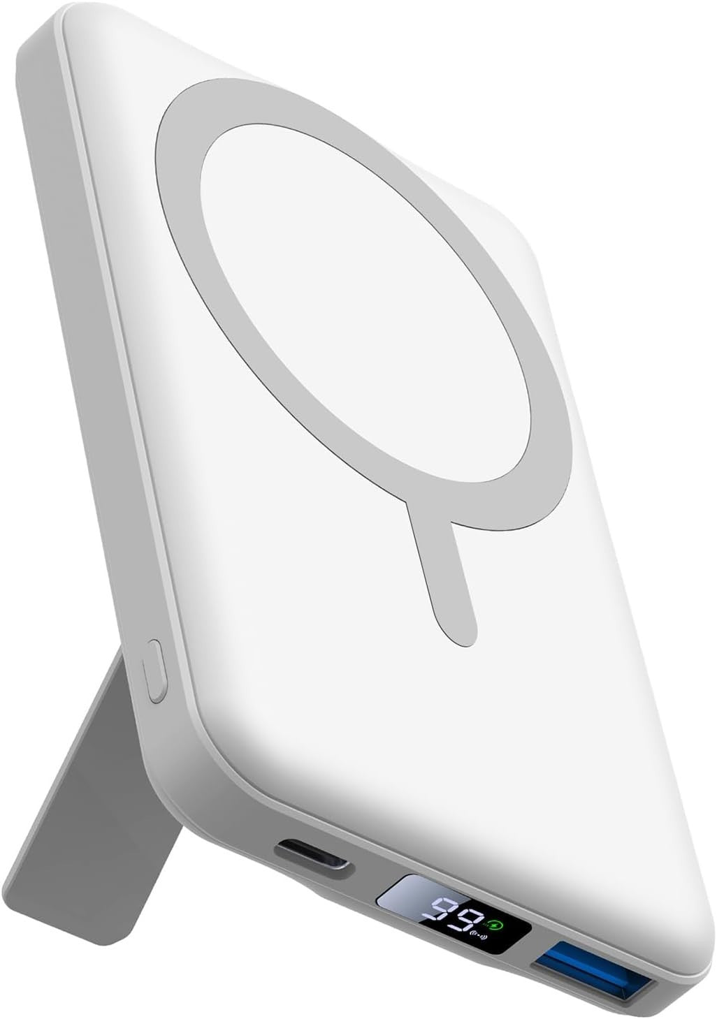 AOGUERBE MagSafe 10000mAh Wireless Power Bank Fast Charger for iPhone - White