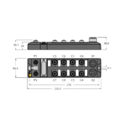 Turck TBEN-L4-8IOL Ethernet Switch Input Output Module 12-Port 24VDC