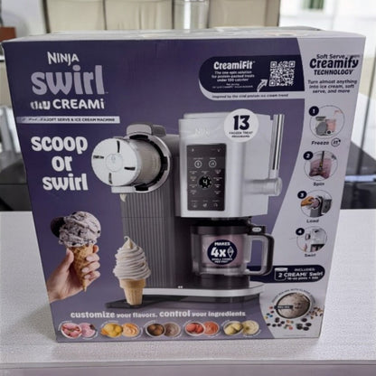 Ninja Swirl by CREAMi Ice Cream and Soft Serve Maker NC701 NEW