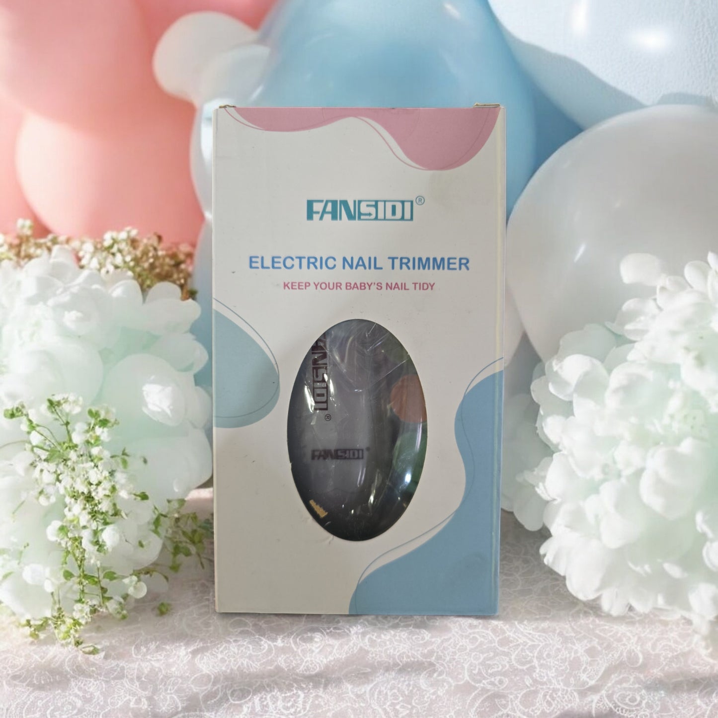 Fansidi Electric Nail Trimmer For Babies, White/Blue