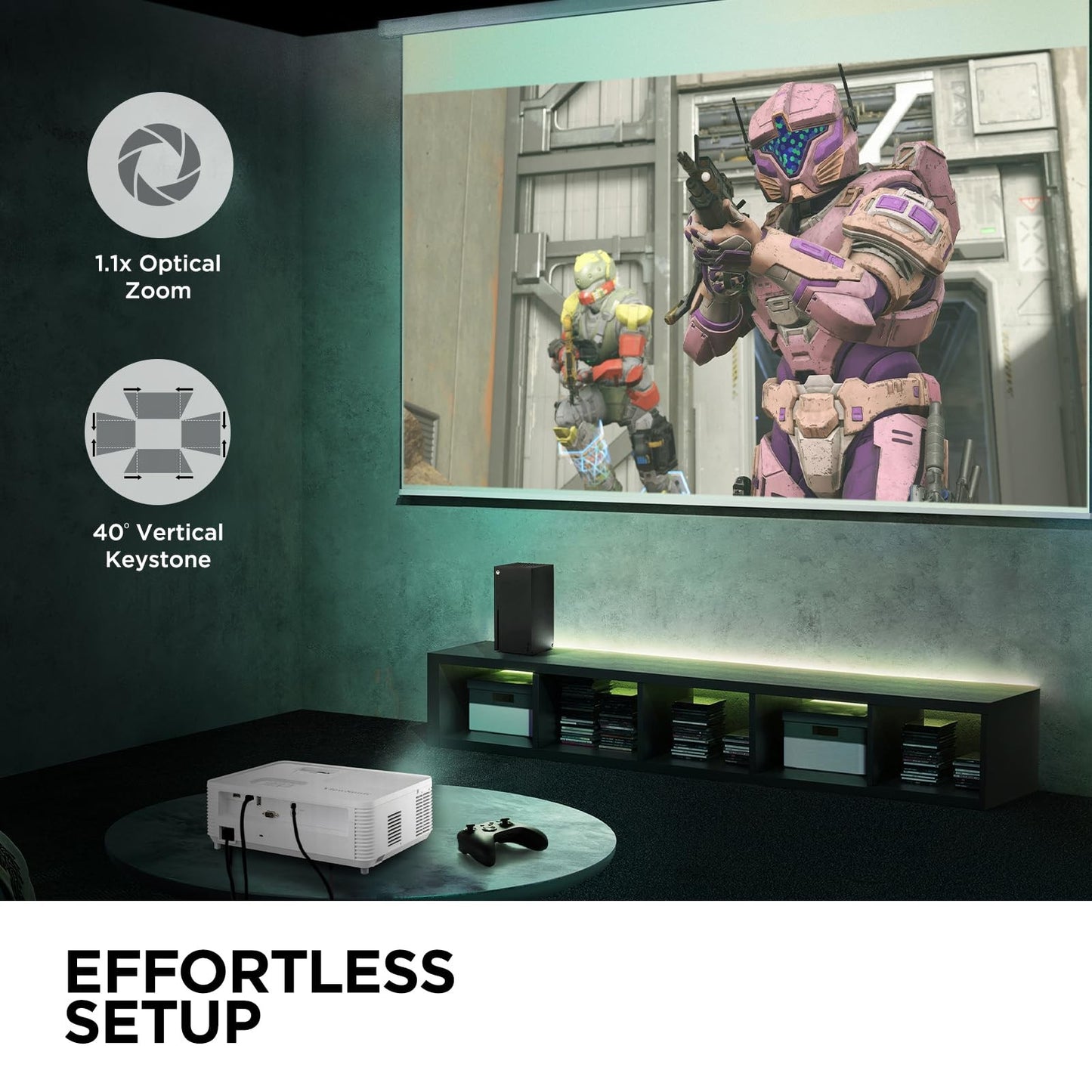 ViewSonic PA503S 4000 Lumens SVGA High Brightness Projector for Home and Office