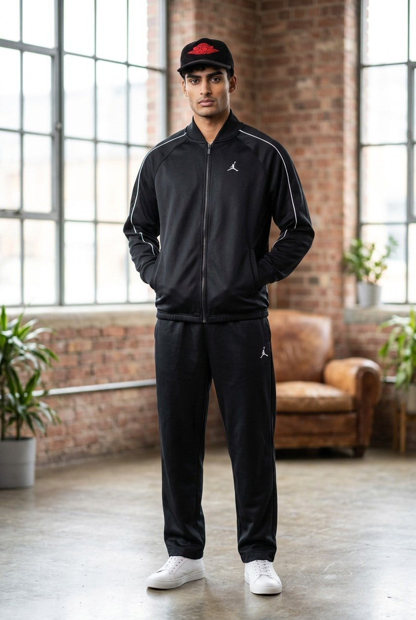 NIKE JORDAN BRK TRICOT TRACK SUIT ZIP UP JACKET IO0745 010 MEN'S LARGE BLACK NEW