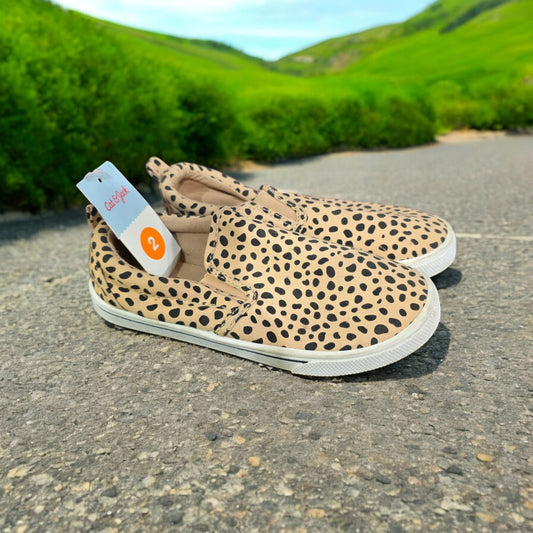 Cat&Jack Girl's Cheetah Print Slip On Shoes, 2