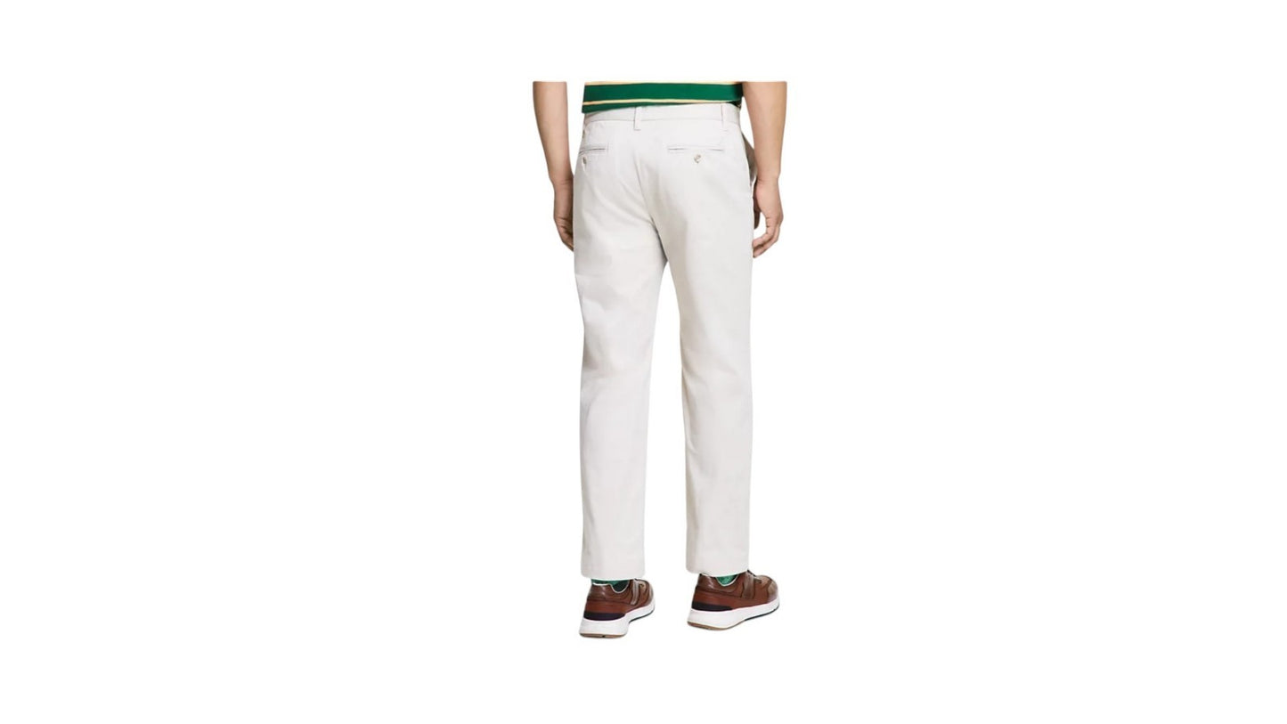 Nautica Men's Classic-Fit Stretch Solid Flat-Front Chino Deck Pants