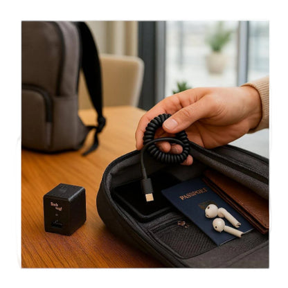 Tech & Go 3 ft Coiled Cable, 131 0359 TG3, USB to ⚡, for iPod, iPhone, iPad