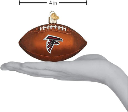 Old World Blown Glass Chrisas Ornament, Atlanta Falcons Football (#70200)