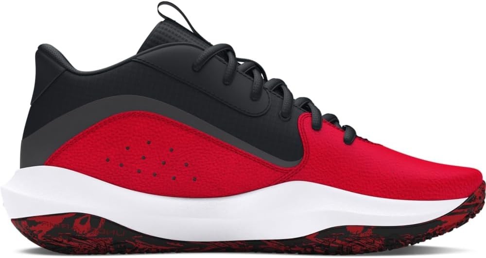 Under Armour UA Lockdown 7 Basketball Shoes Men Size 8 Red Black 3028512-600