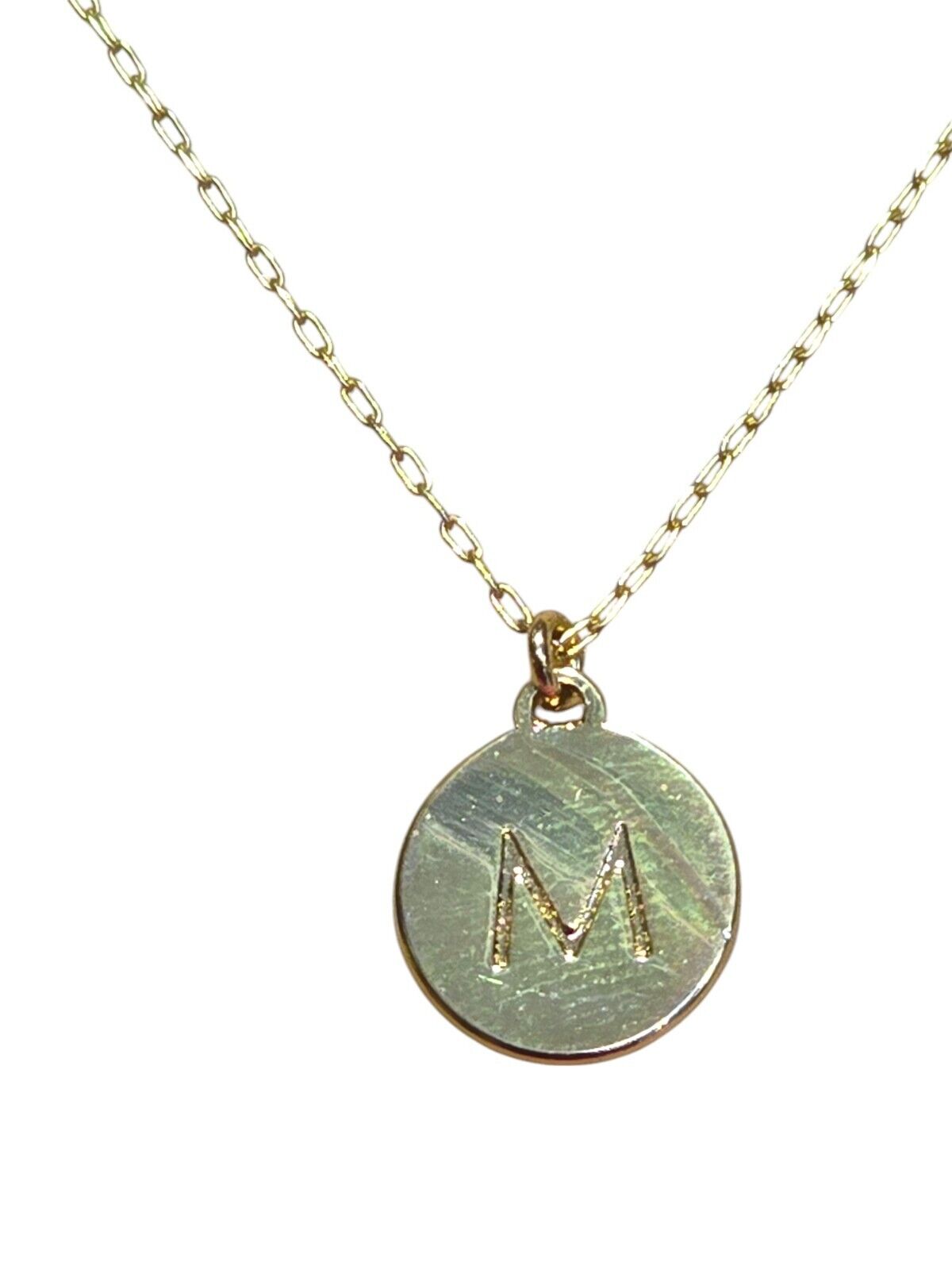 Kate Spade New York "M" Initial Gold Pendant Necklace