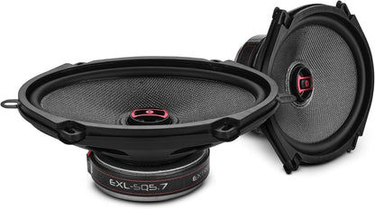 DS18 EXL-SQ5.7 5x7" 2-Way Coaxial 3-Ohm Speakers, EXL Series