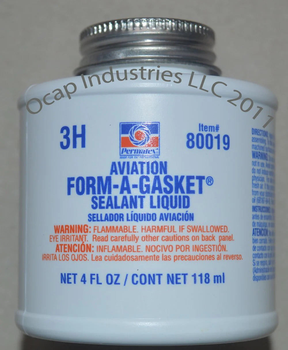 Permatex 80019 Aviation Form-A-Gasket No. 3 Sealant - 4 oz Bottle (3H)