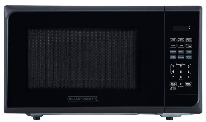 BLACK+DECKER 1.1 cu ft 1000W Microwave Oven - Stainless Steal Black