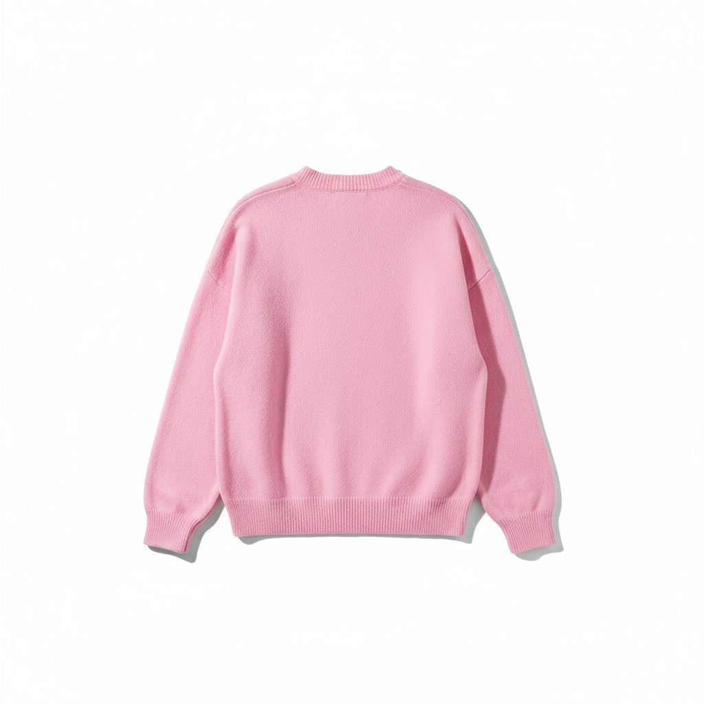 Victoria's Secret PINK Collegiate Knit Crewneck Sweater in Pink Heart