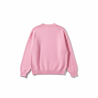 Victoria's Secret PINK Collegiate Knit Crewneck Sweater in Pink Heart