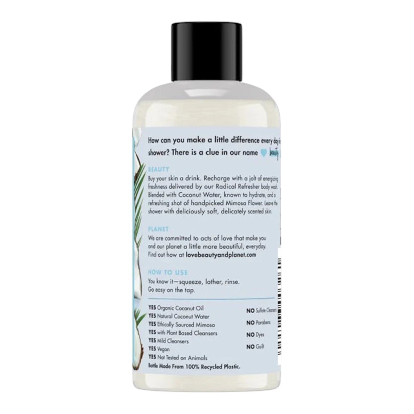 Love Beauty and Planet Coconut Water & Mimosa Flower Body Wash 3 oz