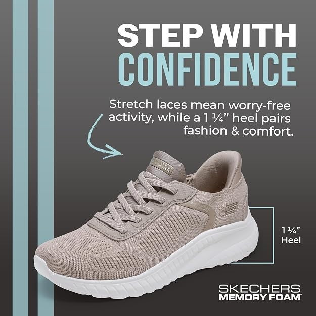 Skechers Women's Hands Free Slip-Ins: Bobs Sport Squad Chaos-Current Muse Sneake
