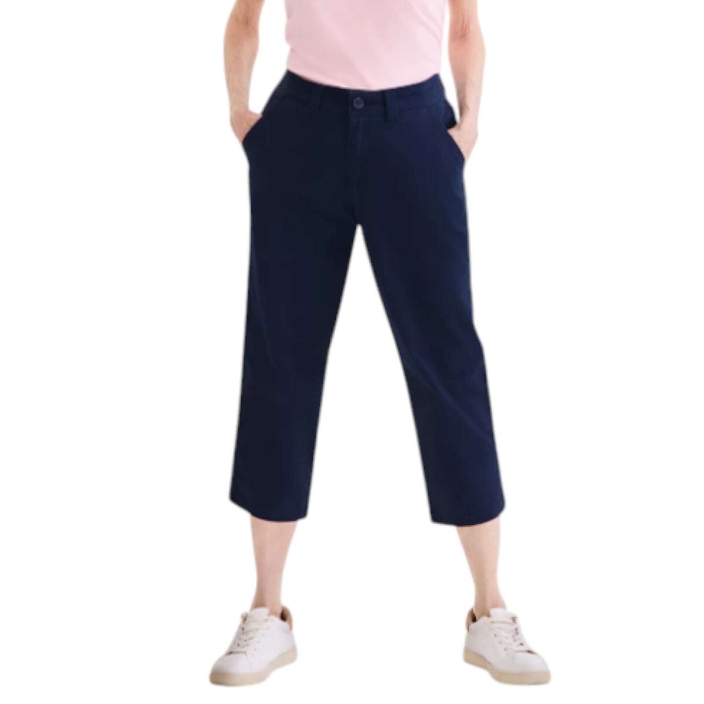 Style & Co Womens Utility Capris, Blue, Black, White, Straight, Mid rise