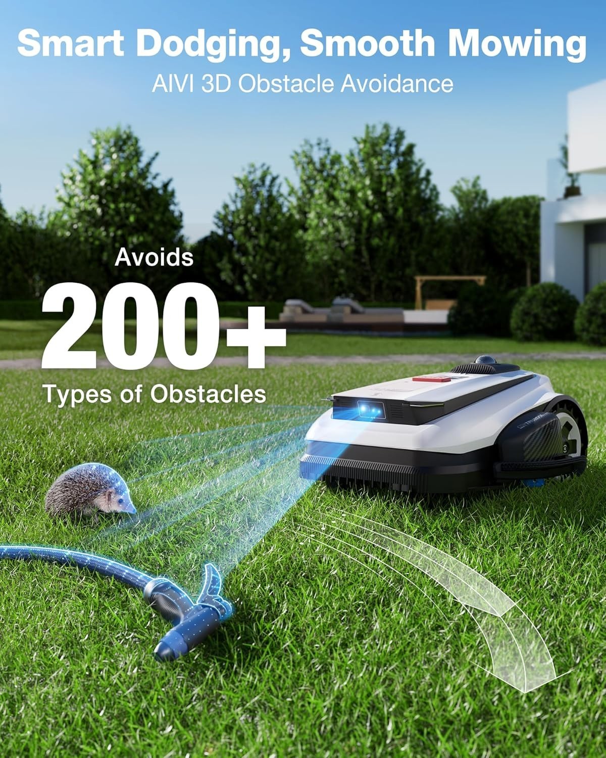 ECOVACS Goat A3000 LiDAR PRO Robotic Lawn Mower for Up to 0.75 Acre, 7.5Ah Ba...