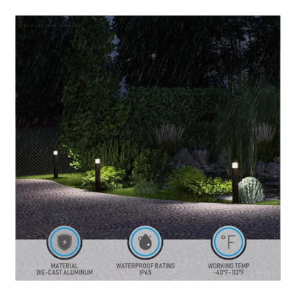 LEONLITE 3CCT LED Bollard Landscape Pathway Light 43" 14W/19W/24W Adjustable ...