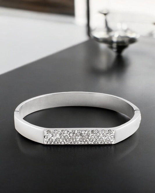 Chico's Silver-Tone Pave Cuff