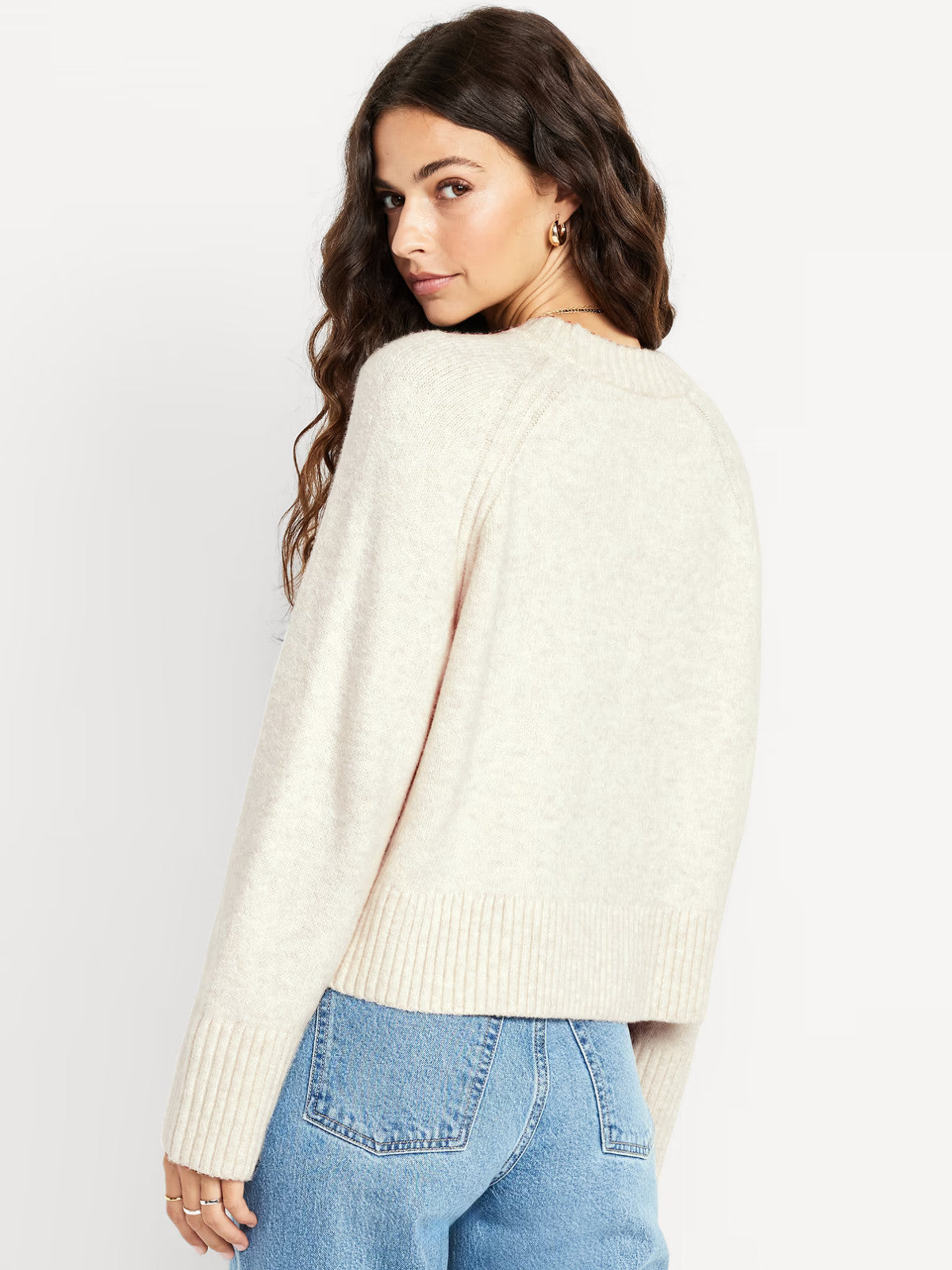 Old Navy SoSoft Crewneck Sweater Womens, Relaxed Knit - Cream, Black or Blue NWT