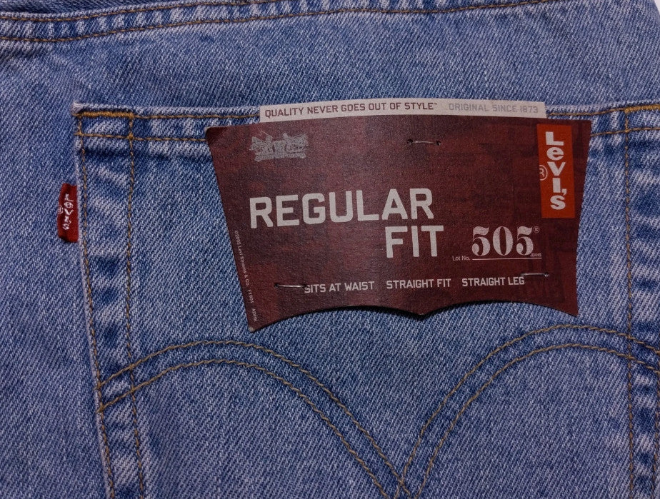 LEVI'S 505 Men's Denim Jeans 005054834 Light Blue Wash ~ Fits 38 x 29