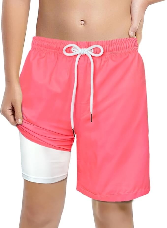 LUCOWEE Boys Swim Bathing Trunks Soft Compression Liner  Swimming Shorts