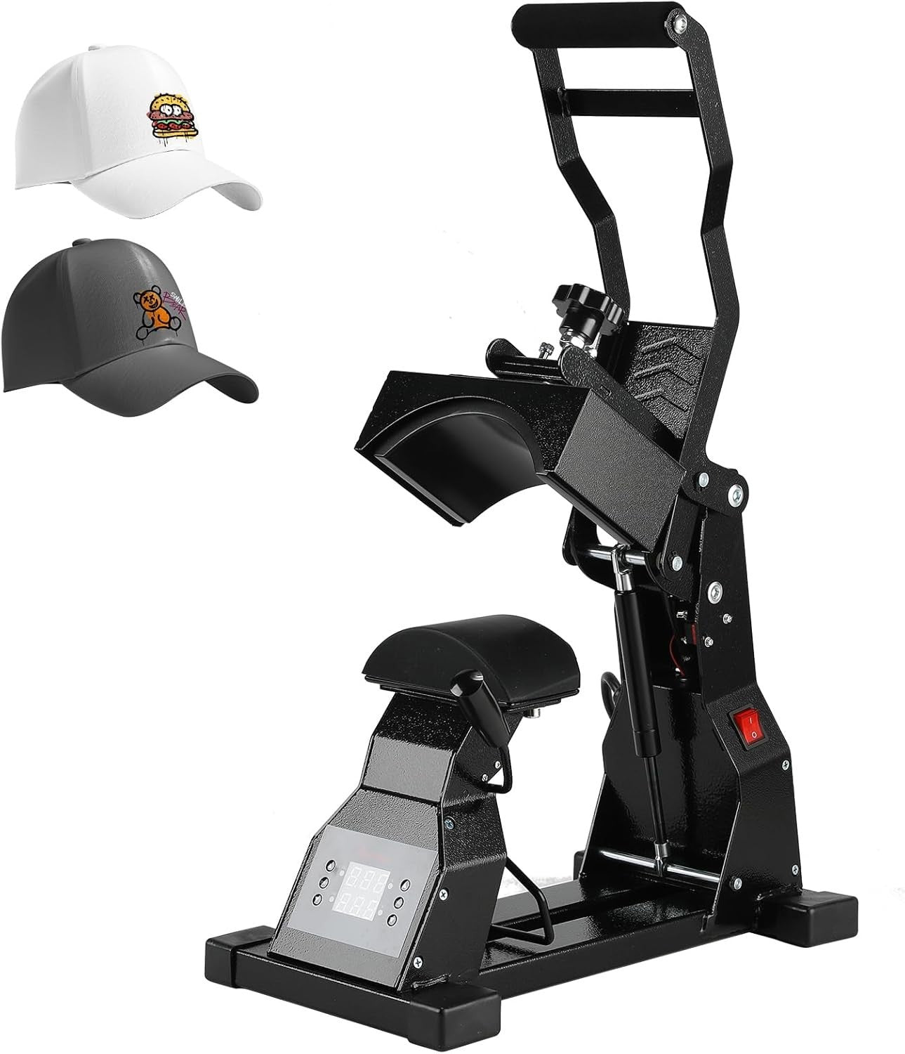 Hat Heat Press Machine for Caps with 2pcs Interchangeable Platens(6.7"x3.8", ...