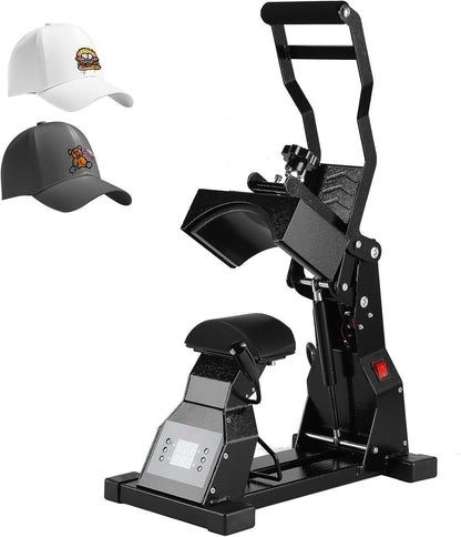 Hat Heat Press Machine for Caps with 2pcs Interchangeable Platens(6.7"x3.8", ...