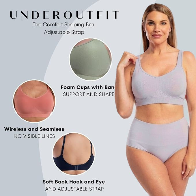 UNDEROUTFIT Comfort Bra #457 Stone (Gray) XL