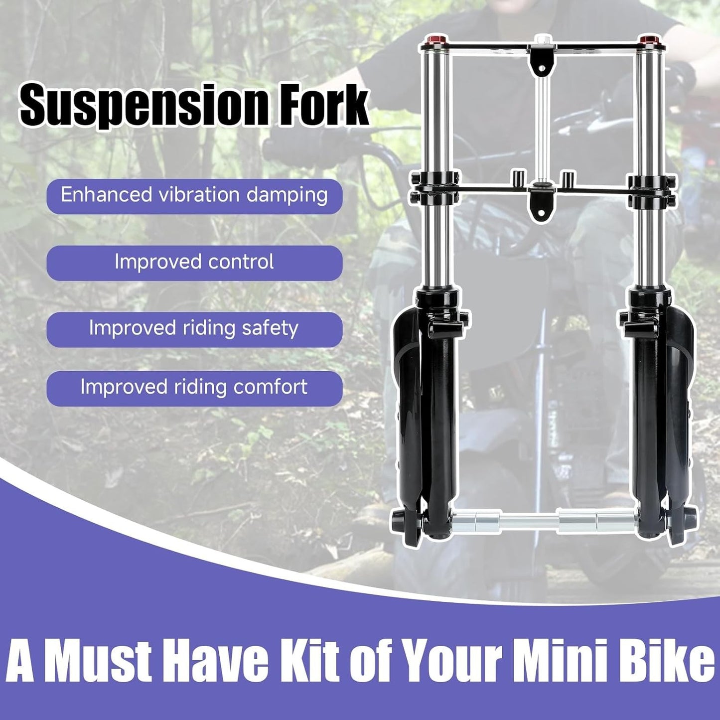 Mini Bike Front Fork Suspension Kit Replacement for Monster Mega Moto MMB80 MMB1
