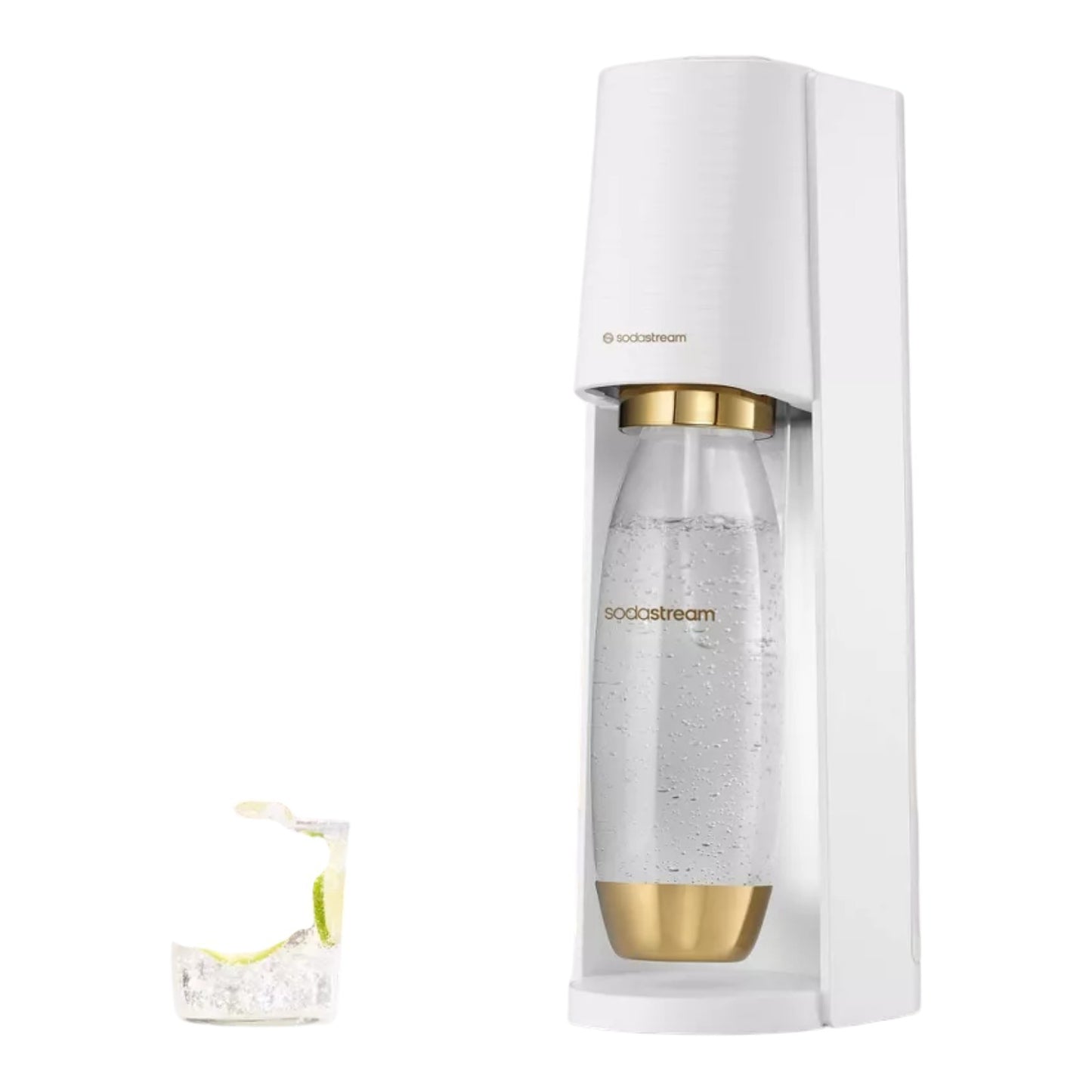 SodaStream Special Edition Terra Gold & White 1L Bottle Sparkling Water Maker