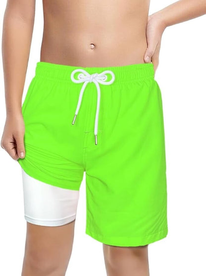 LUCOWEE Boys Swim Bathing Trunks Soft Compression Liner  Swimming Shorts