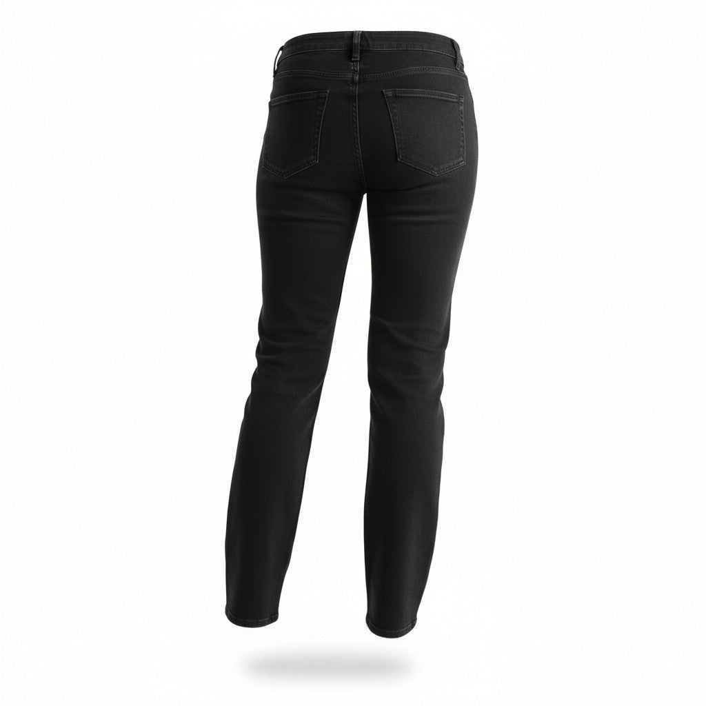LIZ CLAIBORNE LANA HIGH RISE STRAIGHT LEG BLACK WASH DENIM JEANS - NWT