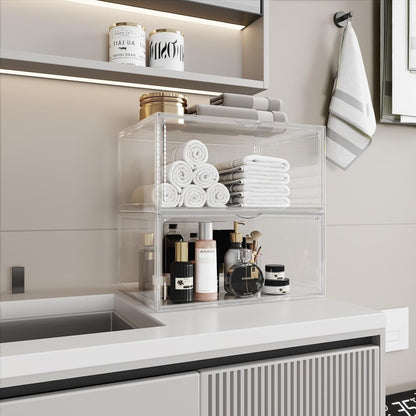 Stackable Shoe Box - Organizer 4 Pack Shoe Rack