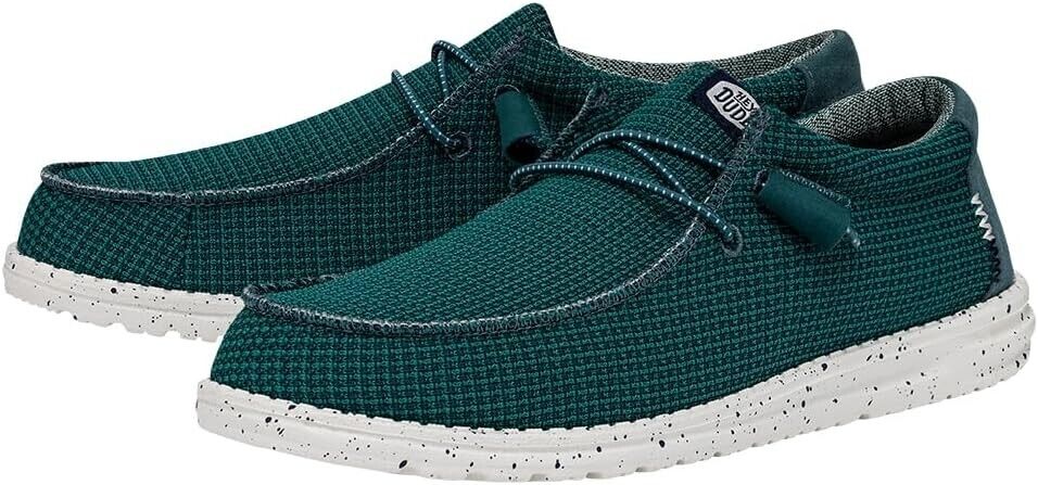 Hey Dude Wally Sport Mesh - Teal | Men's Shoes | Men's Slip on Loafers | Size 11