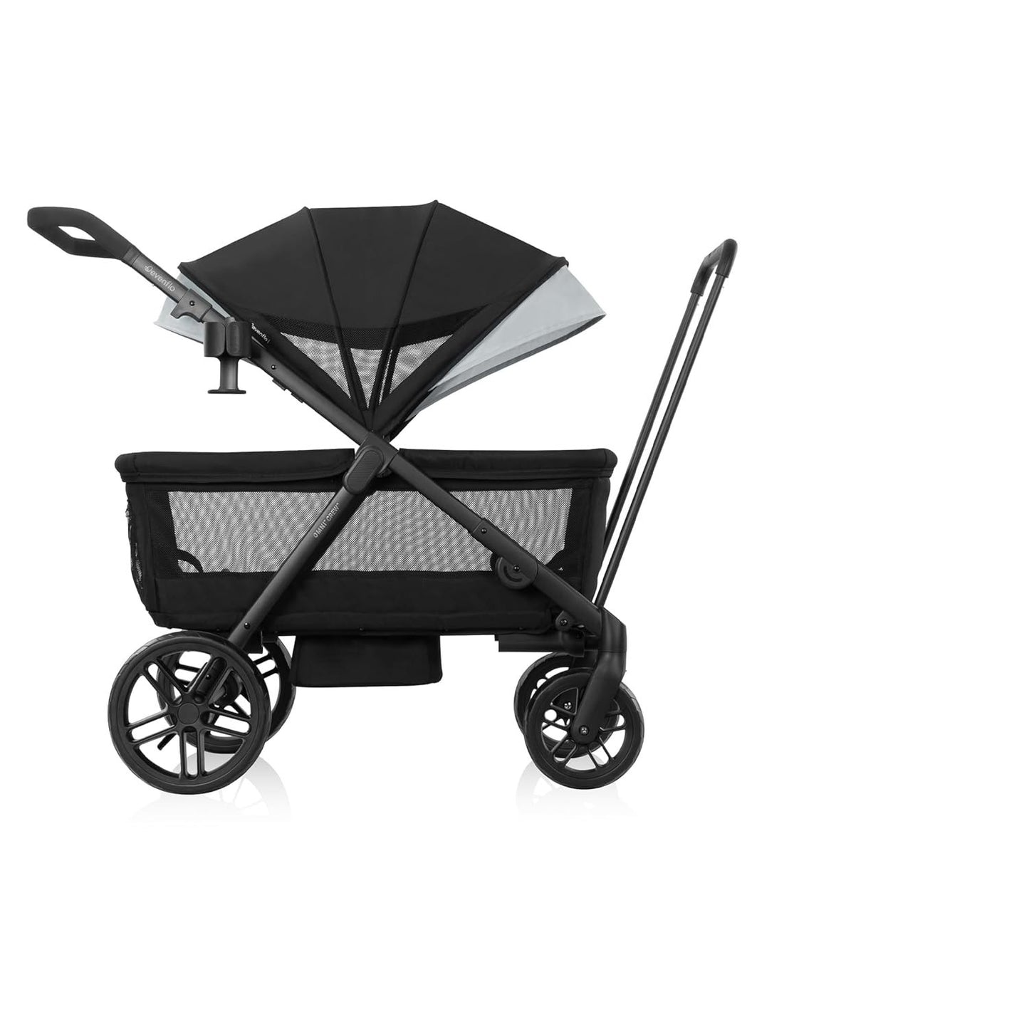 evenflo Omni Crew 3-in-1 Stroller Wagon, Licorice Black,  Fits upto Two Children
