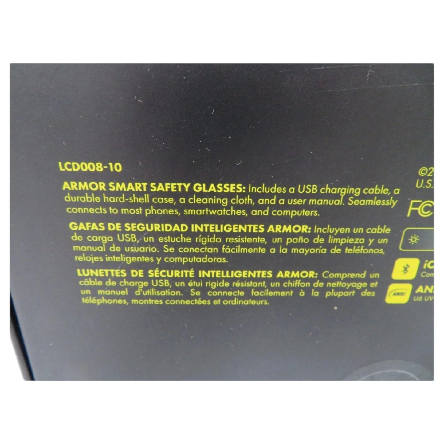 Armor Smart Safety Glasses for Men & Women, TR90 Frame, Bluetooth Smart Safet...