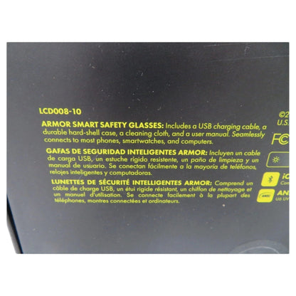 Armor Smart Safety Glasses for Men & Women, TR90 Frame, Bluetooth Smart Safet...