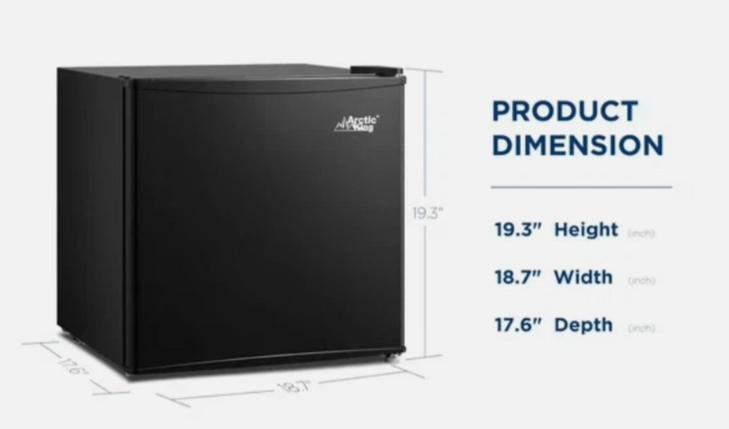 Seasons 1.7 Cu. Ft. Compact Refrigerator Energy Star, All-Fridge, Black