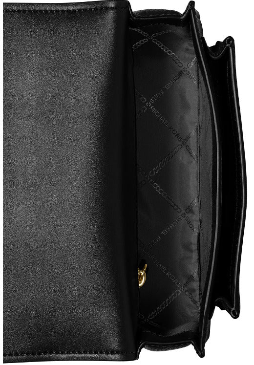 Michael Kors Claire Large Shoulder Bag - BLACK / NAVY / DRIFTWOOD