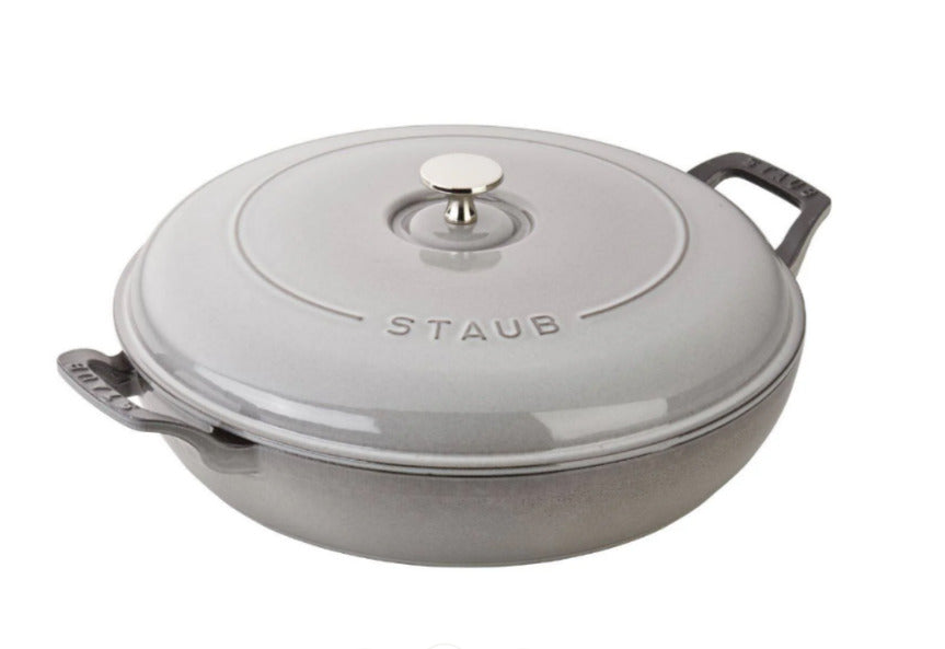 STAUB Cast Iron 3.5-qt Braiser, Graphite Grey