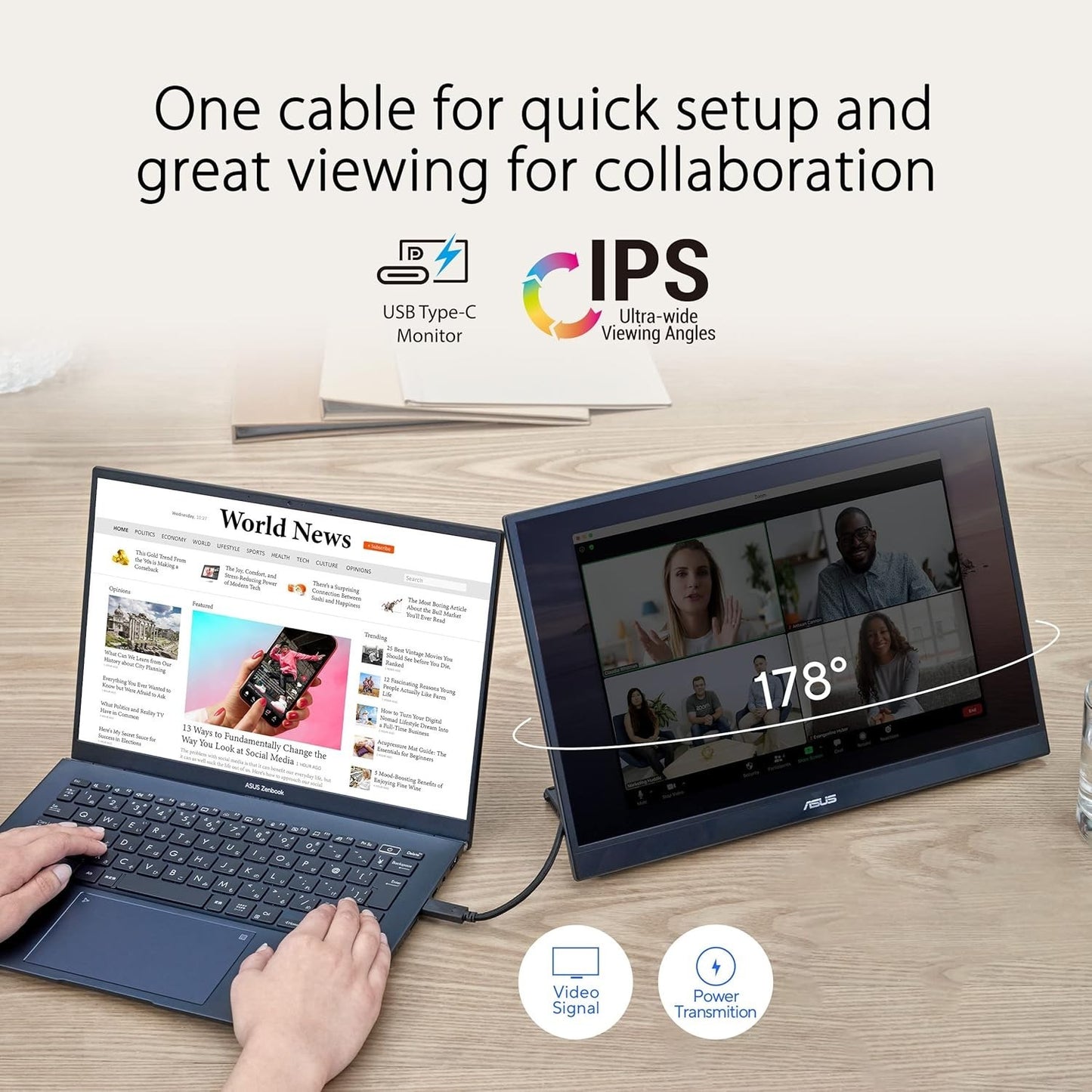 Asus ZenScreen MB17AHG 17.3" Full HD LED Monitor - 16:9