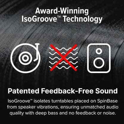Speaker System Turntable Phono Bluetooth Optical Input Remote Black Andover