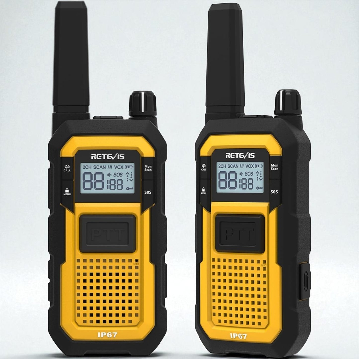 Retevis RB48 Plus GMRS Waterproof Heavy Walkie Talkie Long Range 2 Way Radio x 2